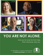 You are not alone - green group poster