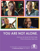 You are not alone - purple group poster