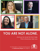 You are not alone - red group poster